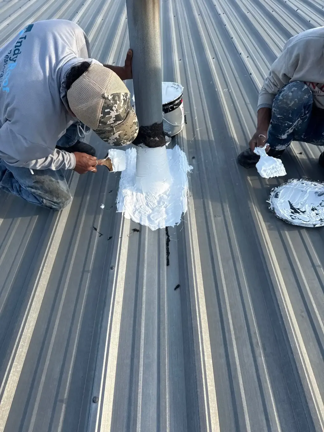 Tarping and dry-in on a Brookston commercial roof