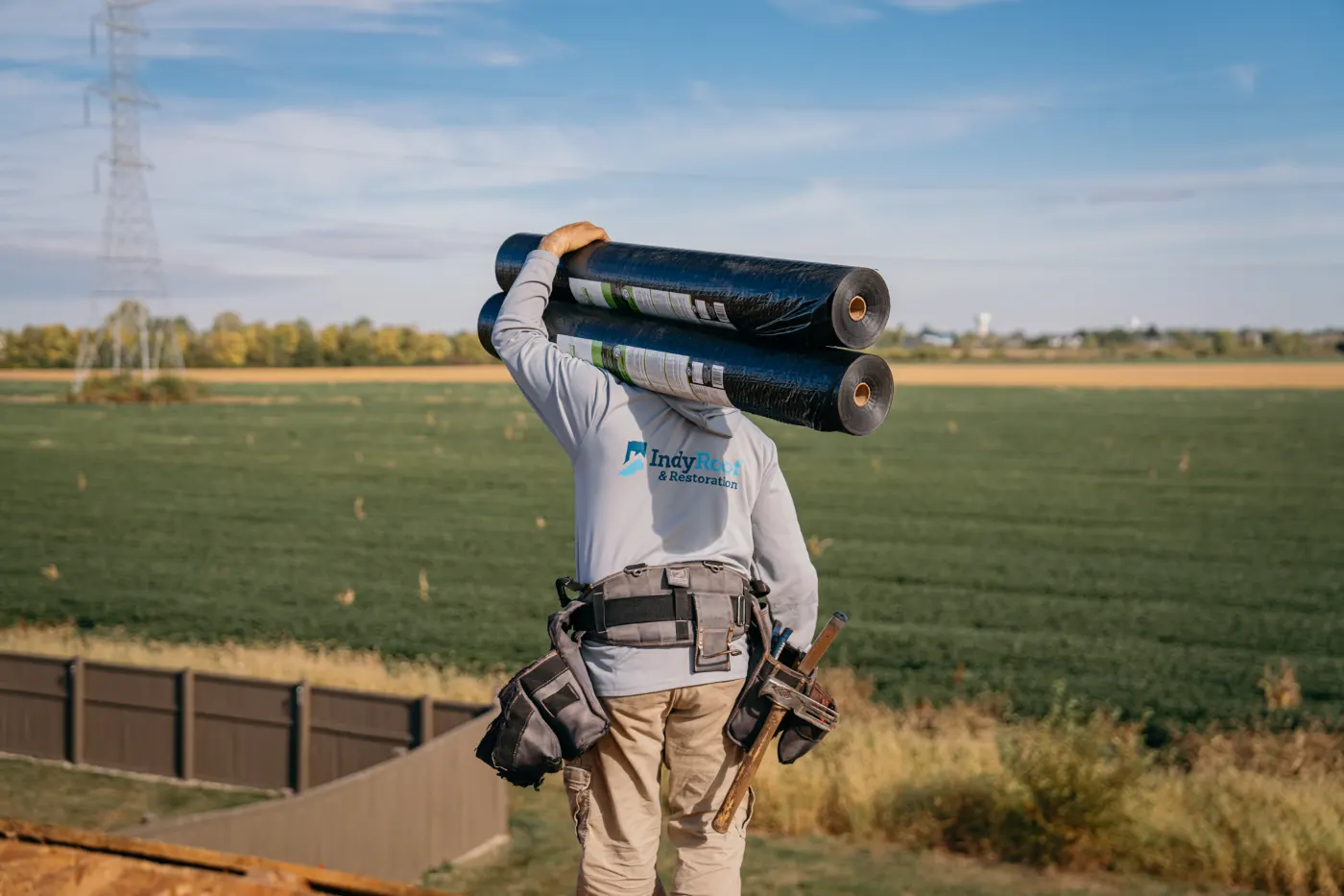 Commercial roof inspection documented in Brookston